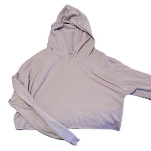 Forever 21 Light Purple Cropped Hoodie